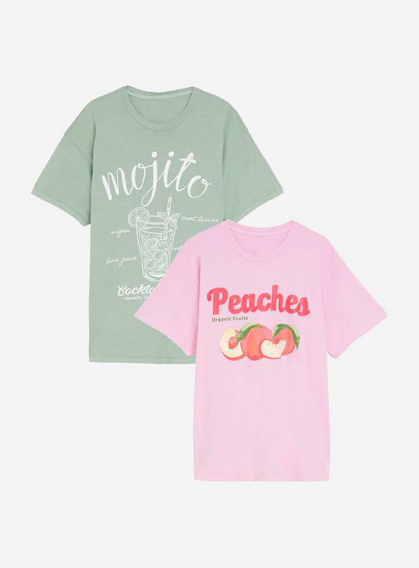 SIMPLY BE 2 Pack Graphic T Shirt 14-16